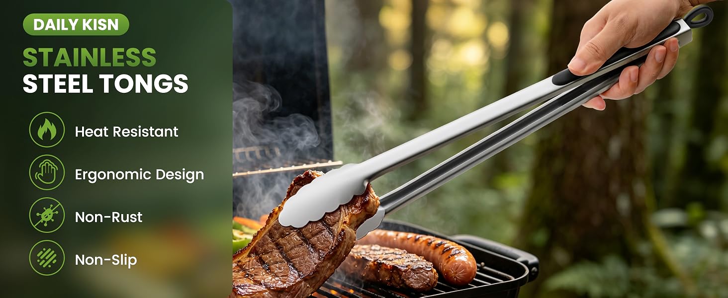 17inch stainless steel tongs