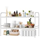HADWER Expandable 2-Tier Under Sink Organizer, 8 Removable Plastic Boards, Tool-Free Installation...