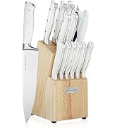 Harriet 14-Piece Knife Block Set, High-Carbon Stainless Steel Chef Knives with Triple Rivet Handl...