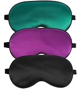 Sleep Mask, Silk Eye Mask for Sleeping with Adjustable Strap, Blindfold Eyeshade for Men & Women,...
