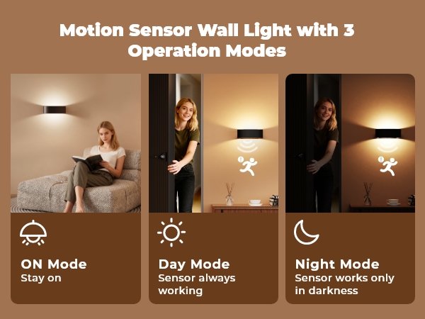 3 Modes Motion Sensor Night Light