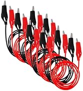 8PCS Alligator Clips, 1M Electrical Test Leads Dual Ended Crocodile Clips Jumper Wires for Electr...