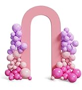 Peomeise 7.2FT Spandex Open Arch Backdrop Cover,U-Shaped 2-Sided Backdrop Cover,Round Top Chiara ...