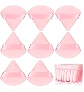 8 Pcs Cotton Powder Puff Face,JASSINS Triangle super soft for Both dry and wet Makeup Setting/Con...