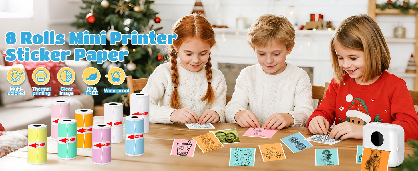 mini printer sticker paper mini thermal printer sticker paper thermal sticker paper