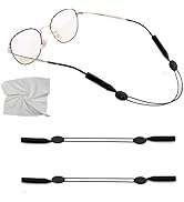 Junsika Glasses Strap Adjustable No Tail Eyeglass Strap for Men Women Kids Sports Glasses Sunglas...