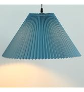 Pleated Blue Lamp Shade for Arc/Arched Table Lamp/Floor Lamps Replacement spider lampshade 5.9