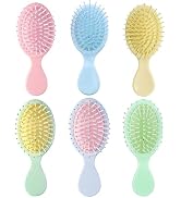 6 pcs Mini Hair Brush,Travel Detangling Brush with Exquisite Packaging Box,Mini Brush for Most Ha...