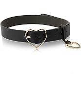 TXIN Heart Buckle Belt Fashion Punk Waist Belt Skinny Waist Band Strap for Women Girls Dress Jeans