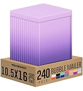 Metronic Large Bubble Mailers 10.5x16 Inch 240 Pack Usable Size 10.5x15'' Gradient Purple Bubble ...