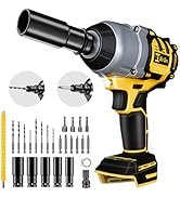 800Ft-lbs 1/2 inch Cordless Impact Wrench Compatible with DeWalt 20v Battery,1000N.m Brushless Po...