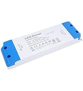 LED Driver 24V 60W Power Supply 2.5A, 100V-130Vac to 24V DC LED Transformer, Low Voltage Ultra Th...