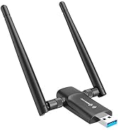Wireless USB WiFi Adapter for PC - Nineplus 1200Mbps Dual 5Dbi Antennas 5G/2.4G WiFi Adapter for ...