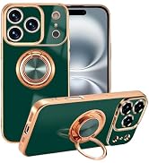 EYZUTAK Case for iPhone 17 Pro Max, Phone Case with 360° Rotatable Finger Ring Holder Kickstand M...