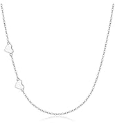 BriLove Gifts for Mom Women 925 Sterling Silver Delicate Tiny Sideways Double Forever Love Heart ...
