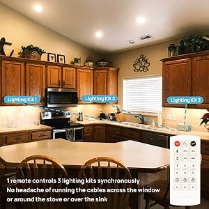 under cabinet light with remote warm white 3000K