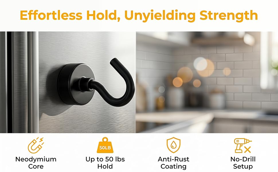 rust resistant magnetic hooks,garage storage magnetic hook,camping magnetic hook