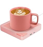yolin Coffee Mug Warmer Set with Dual USB & Fast Charger Cup Warmer for Office Desk Use with 10 O...