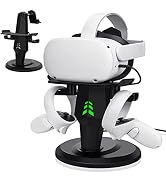 Lampelc Headset Charging Dock, VR Display Stand for Meta/Oculus Quest 2, Rift/Rift S, HTC Vive, V...