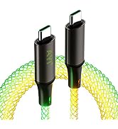 AYI RGB Colorful USB Type C to Type C PD 60W Fast Charging Cable Phone Charger High Data Speed Vi...