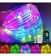Honche Outdoor Rope Lights Rainbow, 33ft 100LED Waterproof Twinkle Lights for Wedding Patio Garde...