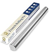 Ultra Cuisine French Rolling Pin for Baking – Use with Pizza, Cookie, and Pastry Dough, Fondant a...