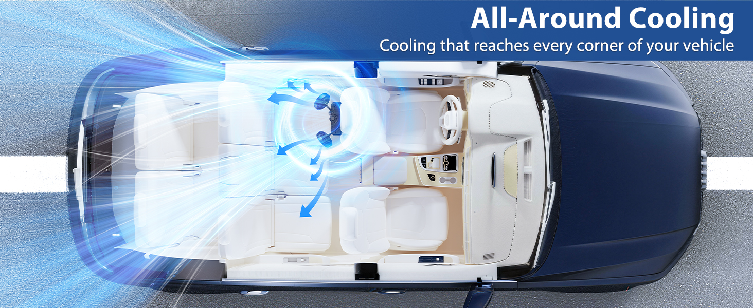 car fan for backseat kids built-in a powerful motor that delivers strong wind