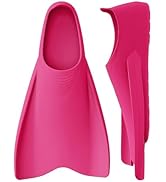 WSTOO Streamlined Training Short Fins - Silicone Swim Flippers for Adults and Youth (Men & Women)...
