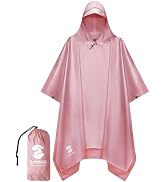 SaphiRose Hooded Rain Poncho Waterproof Raincoat Jacket for Men Women Adults