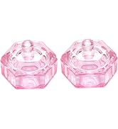 Enyolidimk Glass Nail Art Cups Nail Dipping Jars Nail Dappen Dishes Bowls Nail Powder Holders Nai...