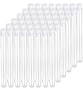 SUPERLELE 48 Pack Plastic Test Tubes with Caps, 16x150mm(25ml) Plastic Tubes for Lash Wands, Part...