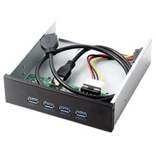 USB 3.0 HUB 4 Ports Front Panel to Motherboard 20Pin Connector Cable for 5.25" CD-ROM Bay