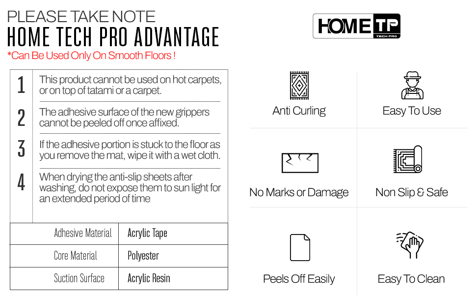 Home Techpro Grippers For Rugs