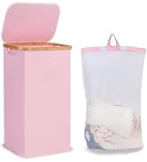 iEGrow Laundry Hamper with Lid, 110L Large Laundry Basket with Handle and Lid, Collapsible Clothe...