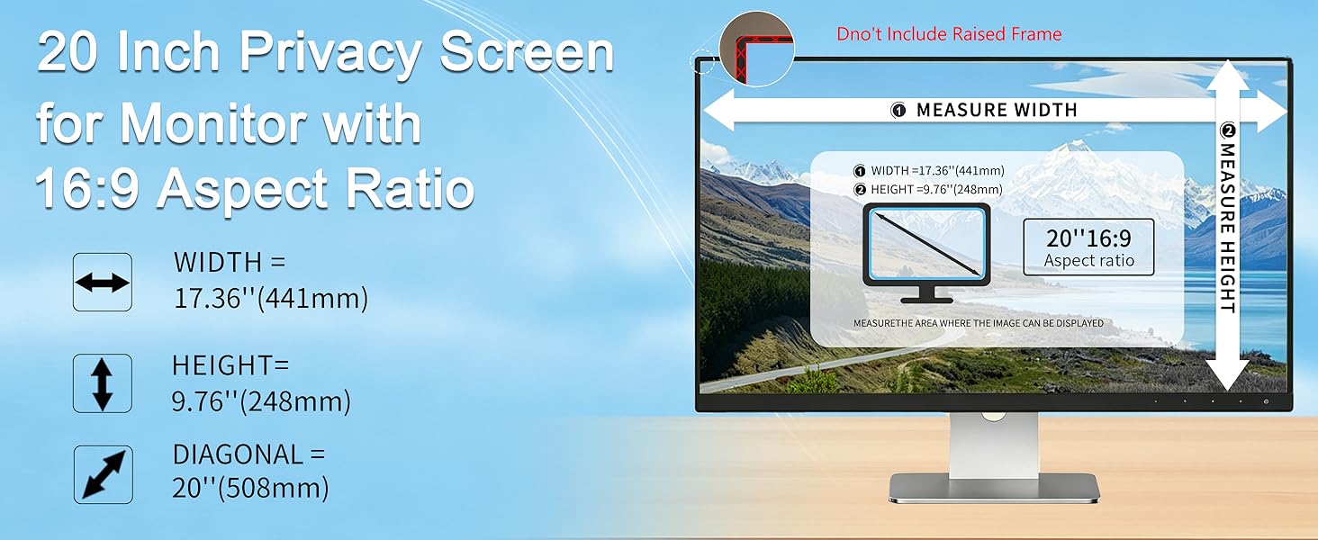 20 inch privacy screen