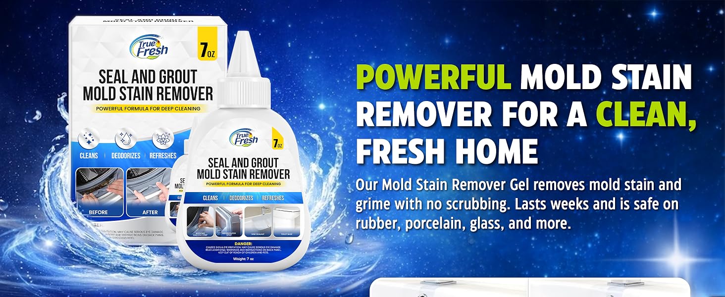 True Fresh Seal and Grout Mold Stain Remover 7oz, cleaning gel
