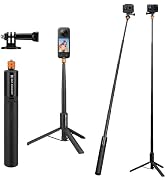 K&F CONCEPT Invisible Selfie Stick, Extension Long Pole(120cm/47.2in) Compatible with Insta360 X5...