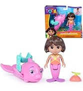 Dora, Mer-Made for Adventure 2-Pack, 4.5-Inch Mermaid Dora Figure & Dolphin, Mermaid Toys & Kids ...