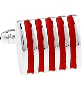 Salutto Men's Colored Stripes Cufflinks with Gift Box