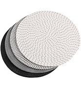 Zerodeko Round Woven Placemats Set of 4, 13 Inches Round Place Mats, Thicken Hot Pads for Counter...