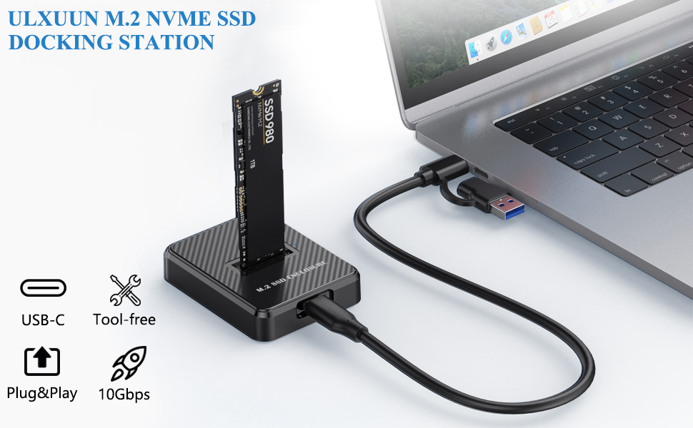 ULXUUN M.2 NVME SSD DOCKING STATION