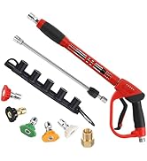 Tool Daily Deluxe Pressure Washer Gun, with Replacement Wand Extension, 5 Nozzle Tips, M22 Fittin...