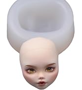 3D Face Clay Molds Easy to Demold Dolls, Face Clay Molds for Epoxy Resinn Casting Handmade, White...