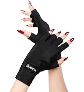 AIRSEE Premium UV Protection Gloves for Gel Manicures – UPF 50+ Fingerless Design, Anti UVA & UVB...