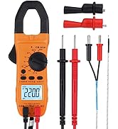 CAMWAY Portable Clamp Meter Digital 6000 Counts AC/DC Current TRMS AMP OHM Tester Capacitance Mul...