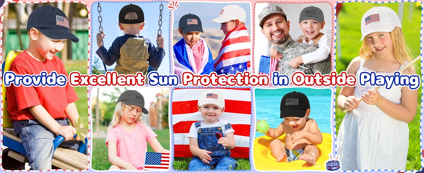 toddler baseball hat baby baseball cap american flag hat 4th of july hat