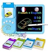 KILOGOGRAPH LCD Writing Tablet for Kids 3-12 - Talking English French Flash Cards, Bilingual 510 ...