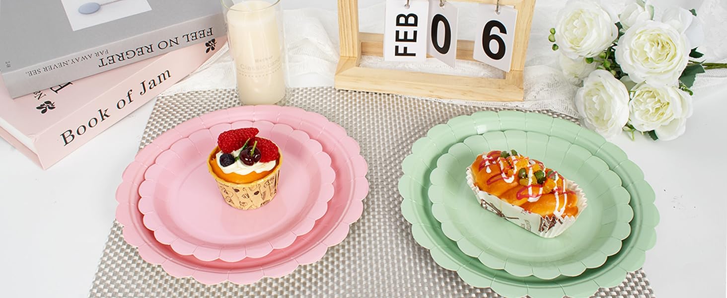 7 9 inch dessert dinner disposable paper plates red yellow green white black pink blue
