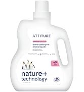 ATTITUDE Liquid Laundry Detergent, EWG Verified, HE Compatible, Plant-Based & Vegan, Natural Laun...