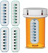 Odaro 4 Pack Pill Reminder, Lanyad or Sticker Pill Tracker, Work with Most Pill Bottles, Reusable...